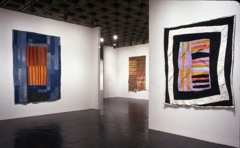 Installation view of The Quilts of Gee's Bend (Whitney Museum of American Art, New York, New York, November 21, 2002–March 9, 2003). Photography by Jerry L. Thompson