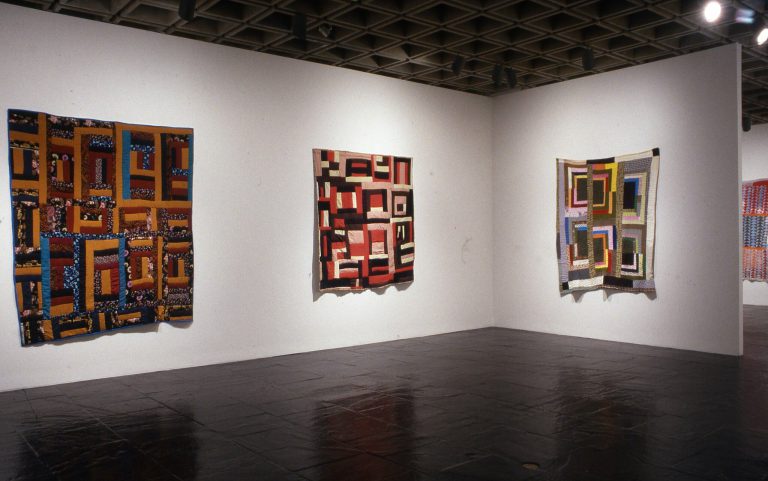 Installation view of The Quilts of Gee's Bend (Whitney Museum of American Art, New York, New York, November 21, 2002–March 9, 2003). Photography by Jerry L. Thompson